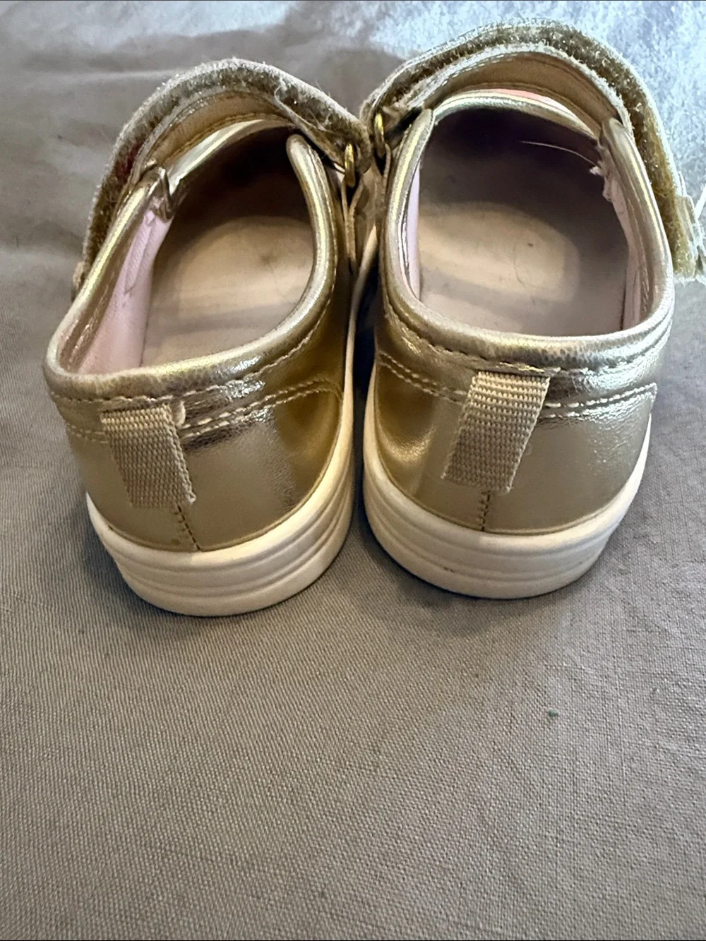 OshKosh B'gosh Metallic Gold Mary Jane Sneakers